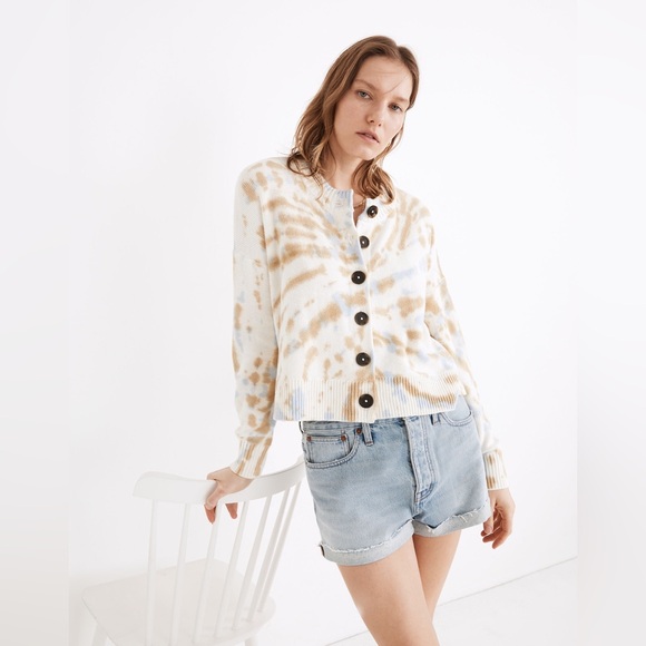 Madewell Sweaters - Madewell Tie-Dye Broadway Button-Up Cardigan Sweater